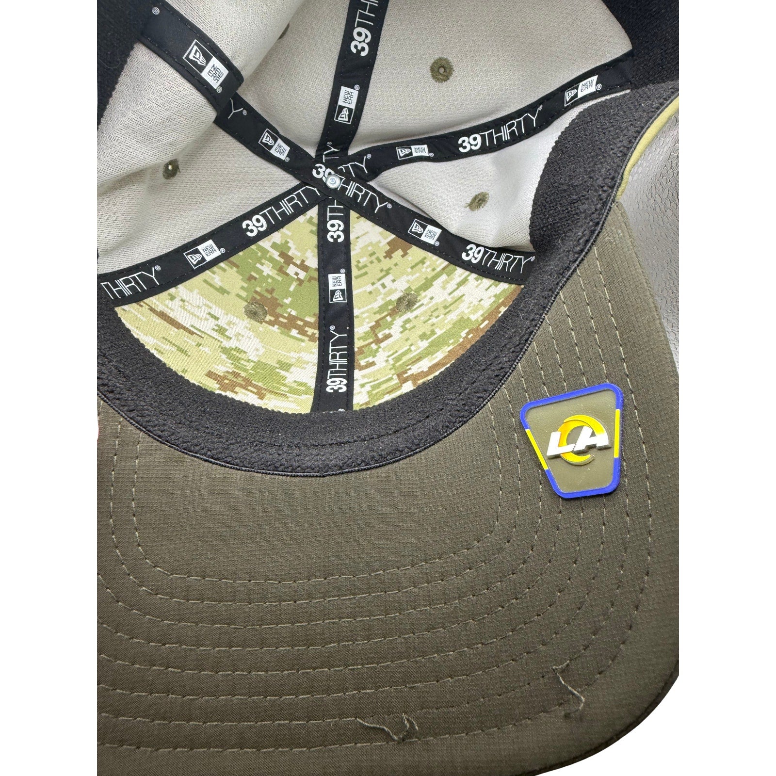 Los Angeles Rams NFL New Era 39THIRTY Salute to Service Hat Olive Green