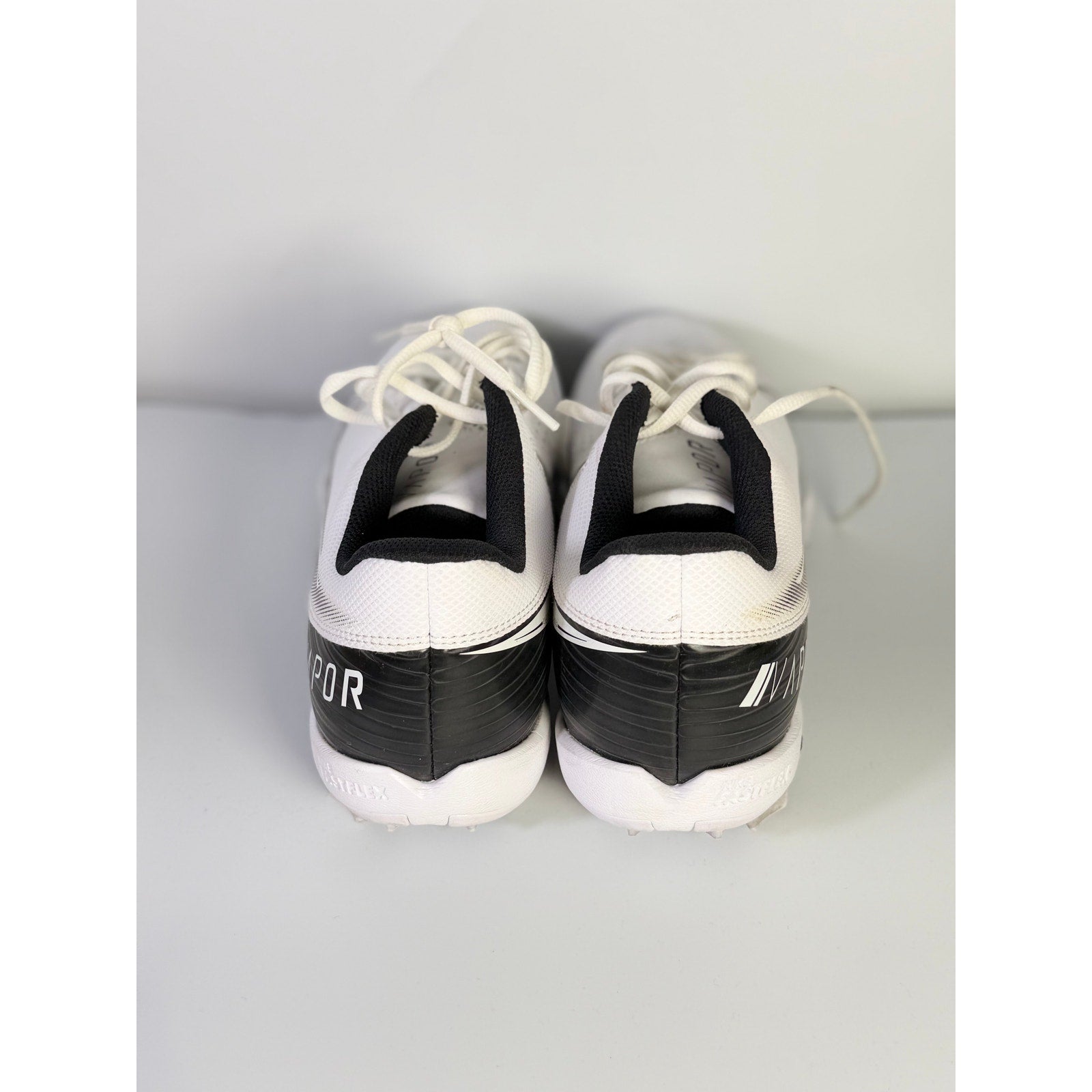 Nike Vapor Football Cleats White Black Men's Size 8.5 US CD0074-100