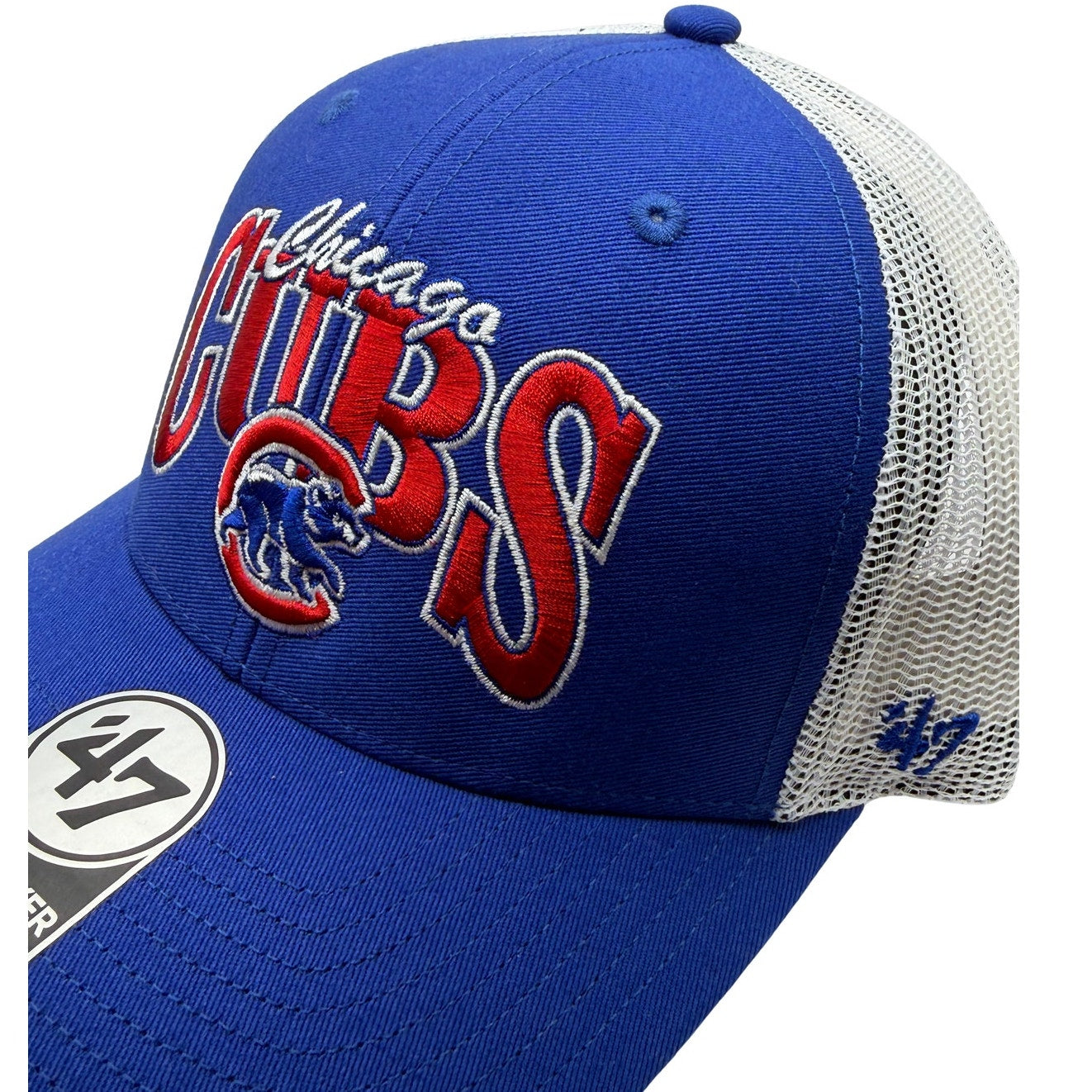 Chicago Cubs MLB ’47 Trucker Adjustable Hat Blue White One Size NWT