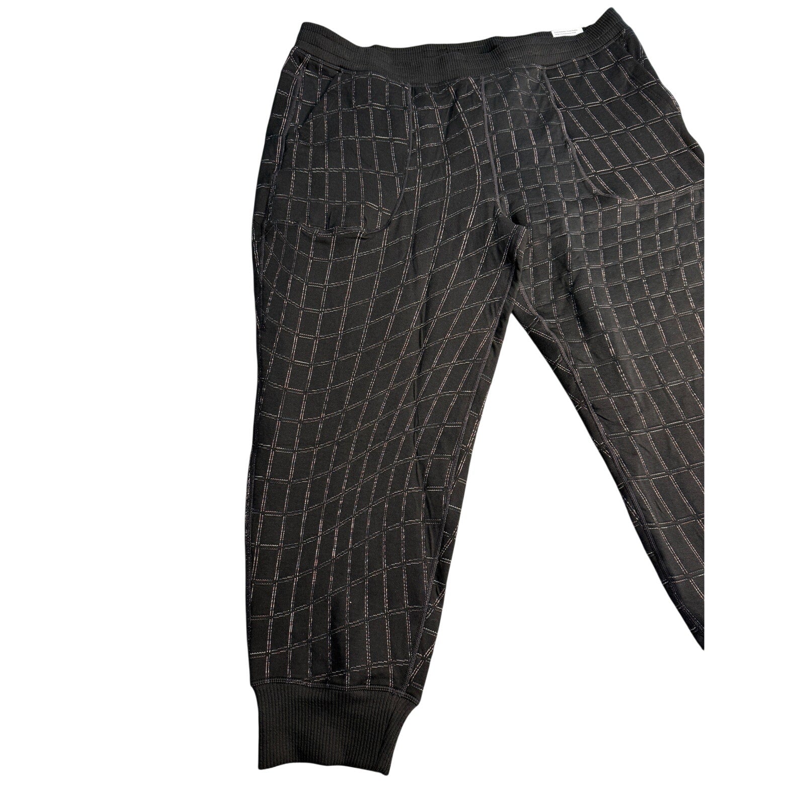 Nike Yoga Luxe Dri-FIT Grid Jogger Pants Black Women’s XL NWT