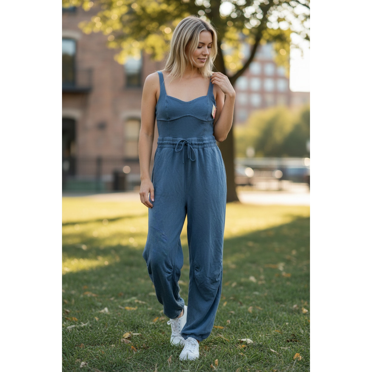 New Free People Movement Jumpsuit – Women’s Medium – Misty Blue – NWT