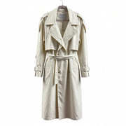 Calia Women's Hooded Trench Coat XL Cream Belted Lightweight Jacket NWT