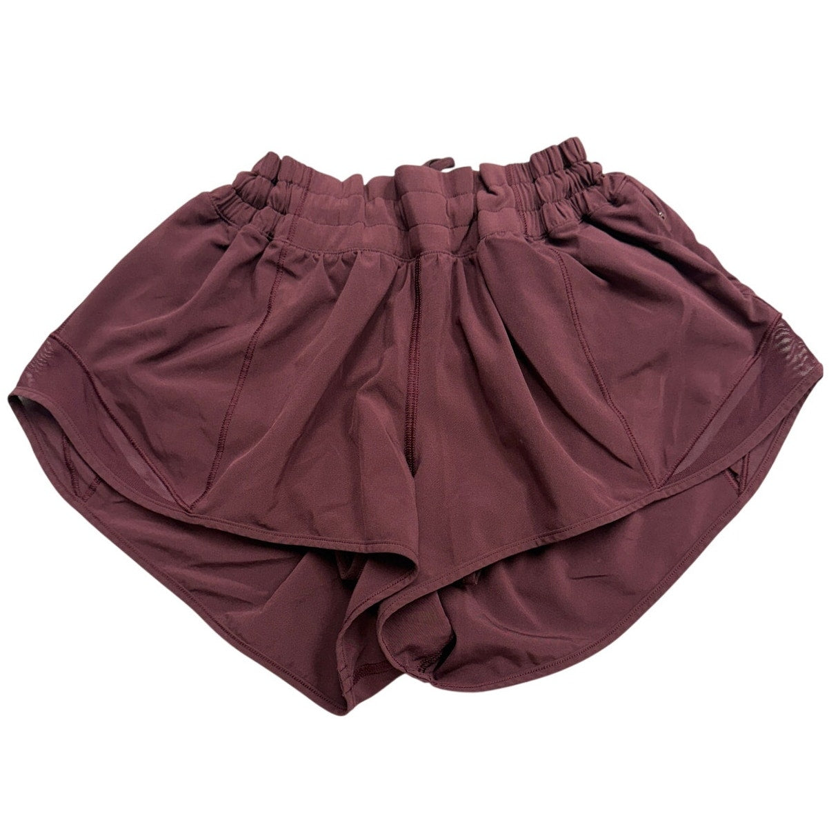 Lululemon Women’s Burgundy Running Shorts Size 8 Regular Lined Athletic