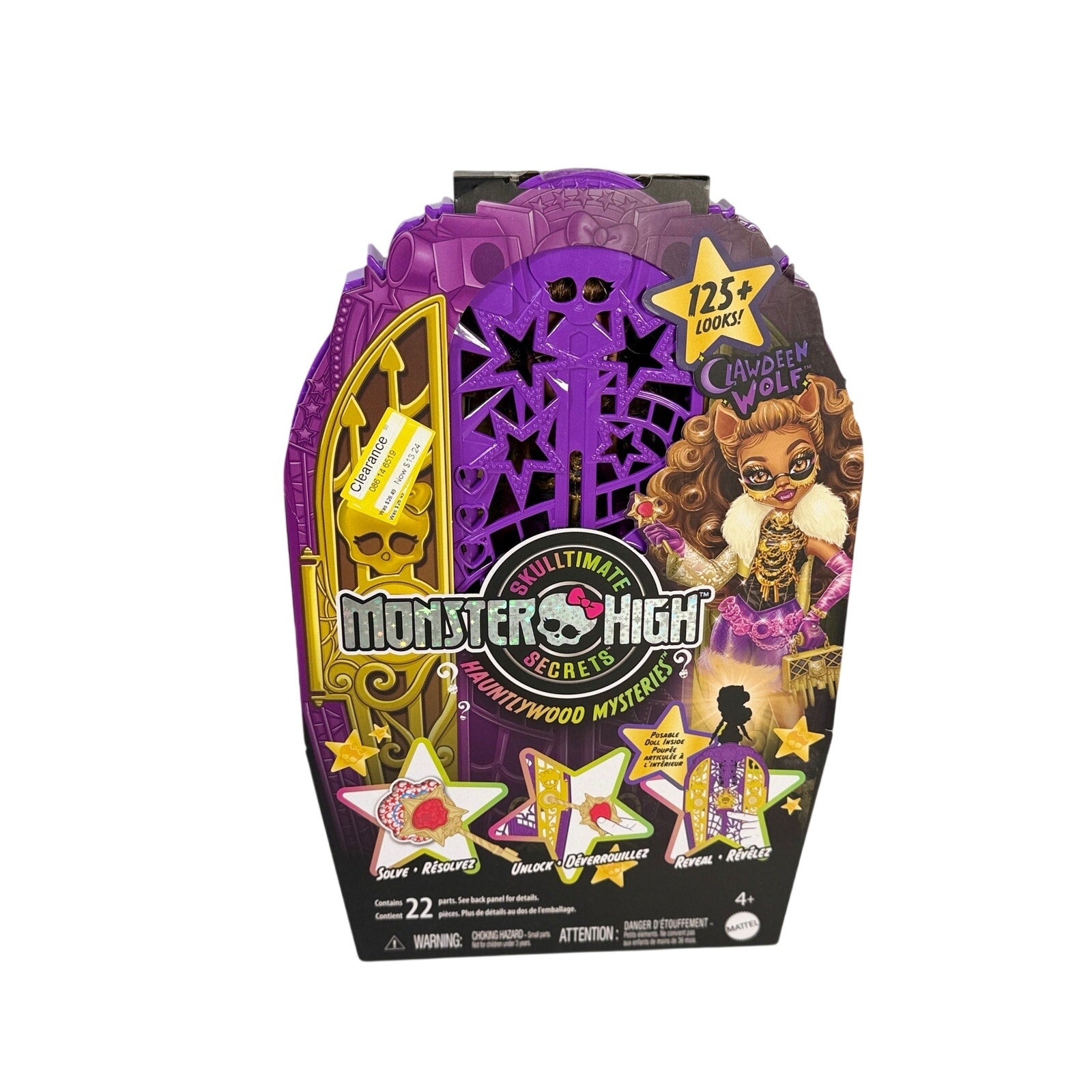 Monster High Skulltimate Secrets Clawdeen Wolf Doll Neon Frights 125+ Looks NIB