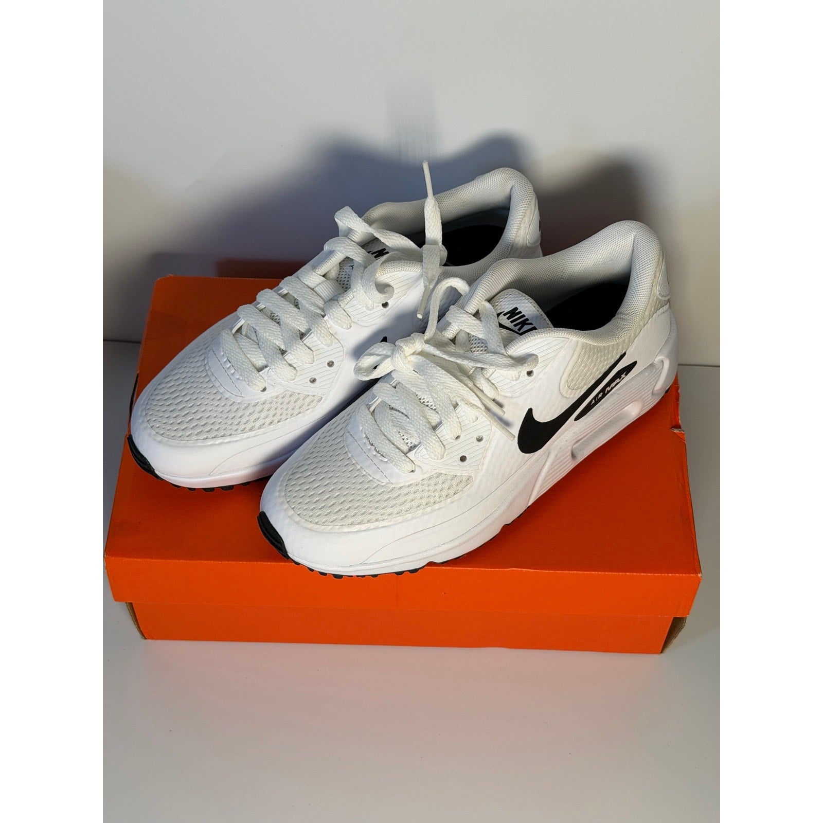 Nike Air Max 90 G Golf Shoes White Black Men’s 4 Women’s 5.5