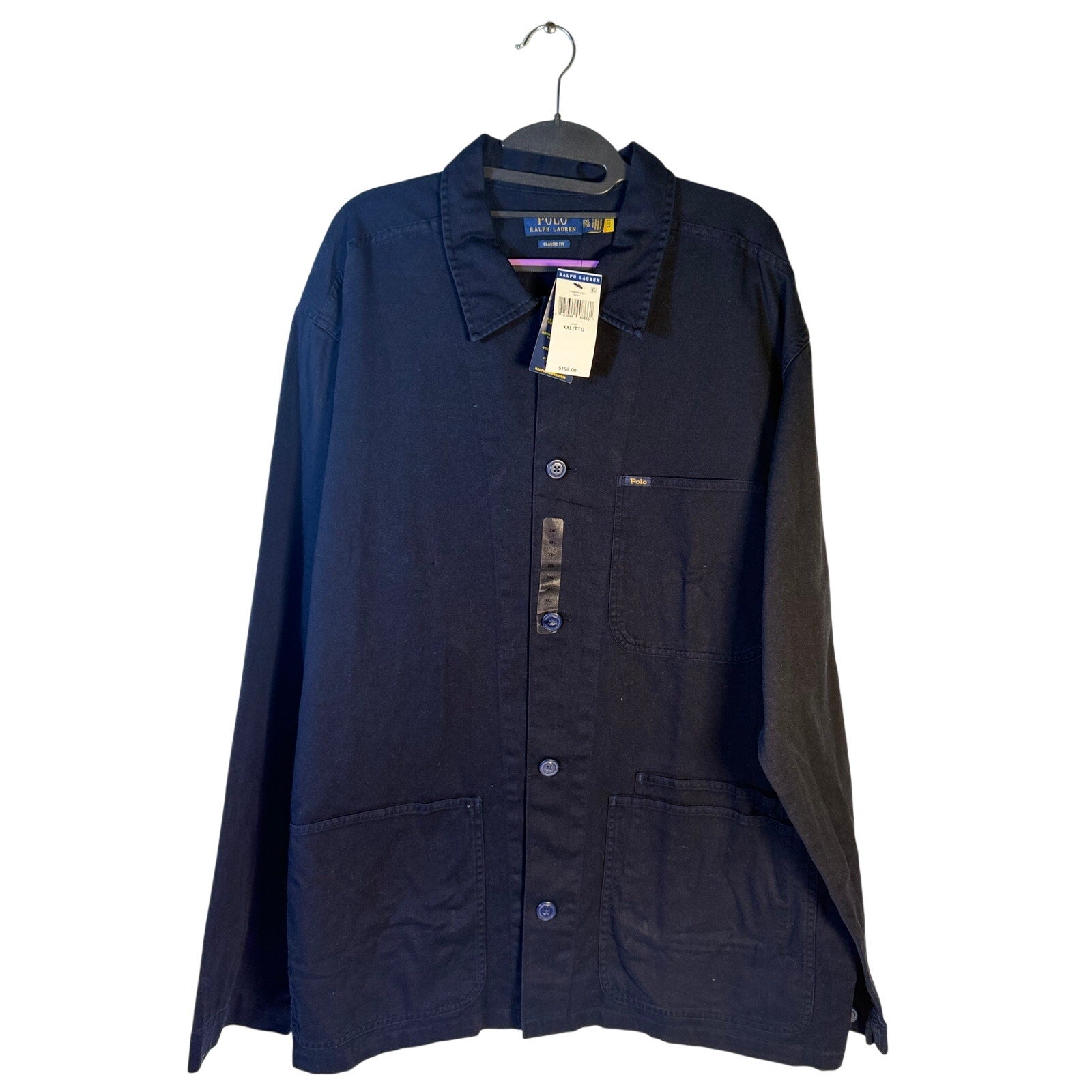 Polo Ralph Lauren Men's Classic Fit Chore Jacket Navy XXL Button Front