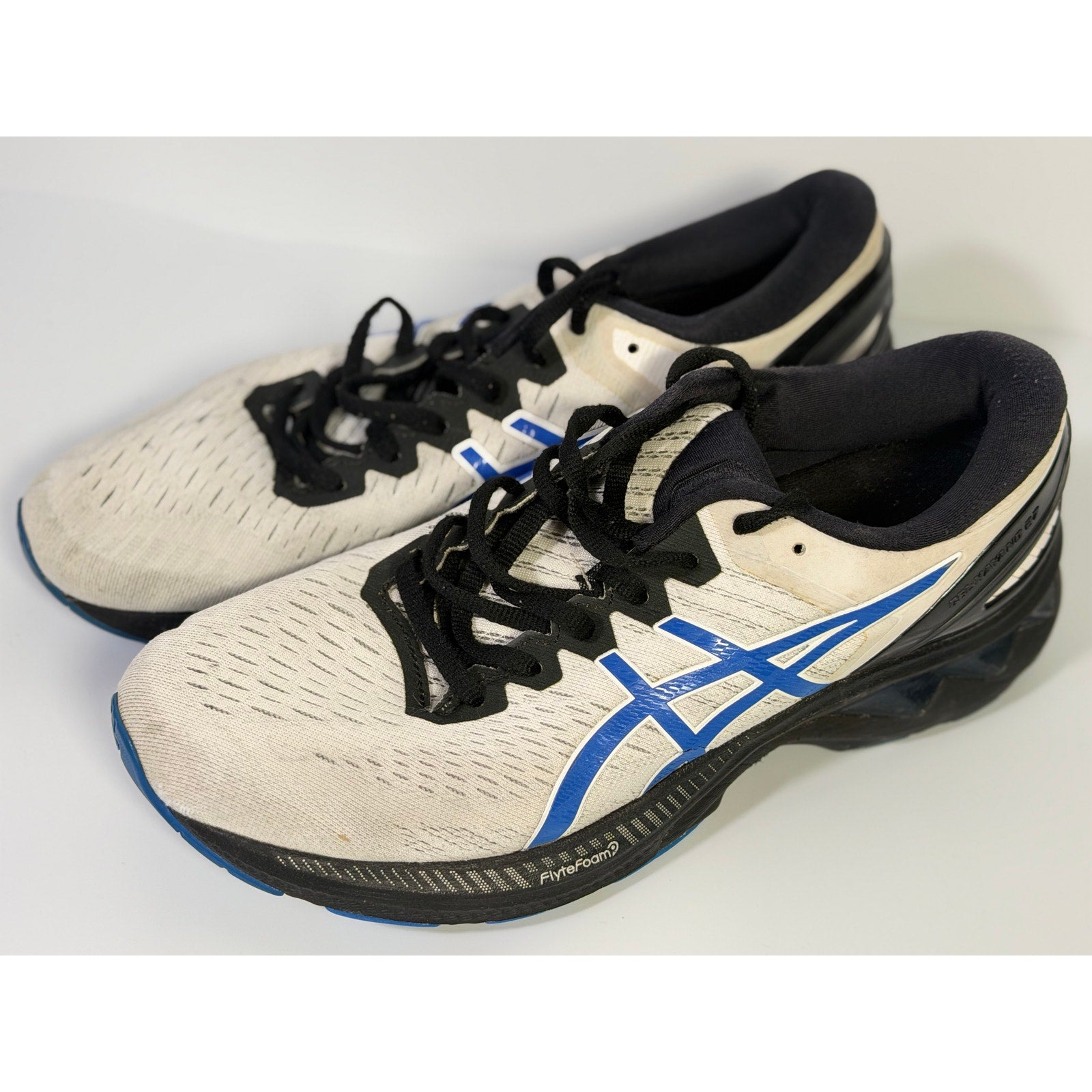 ASICS Gel Cumulus 24 Running Shoes White Blue Black Men's US 8.5 EU 42 Athletic