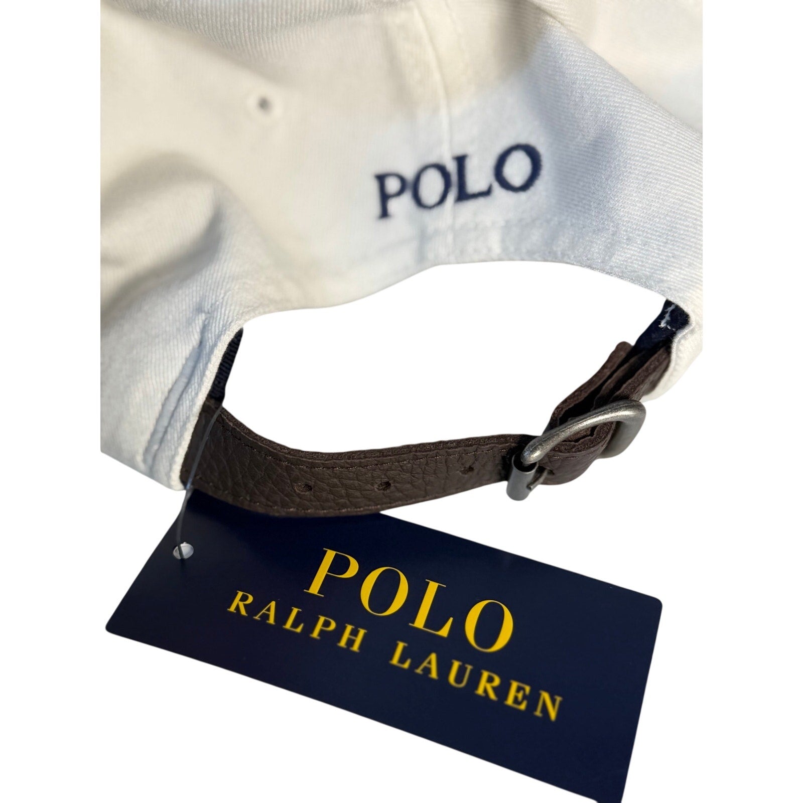 Polo Ralph Lauren 20th Anniversary Big Pony Baseball Cap Hat White Adjustable NWT