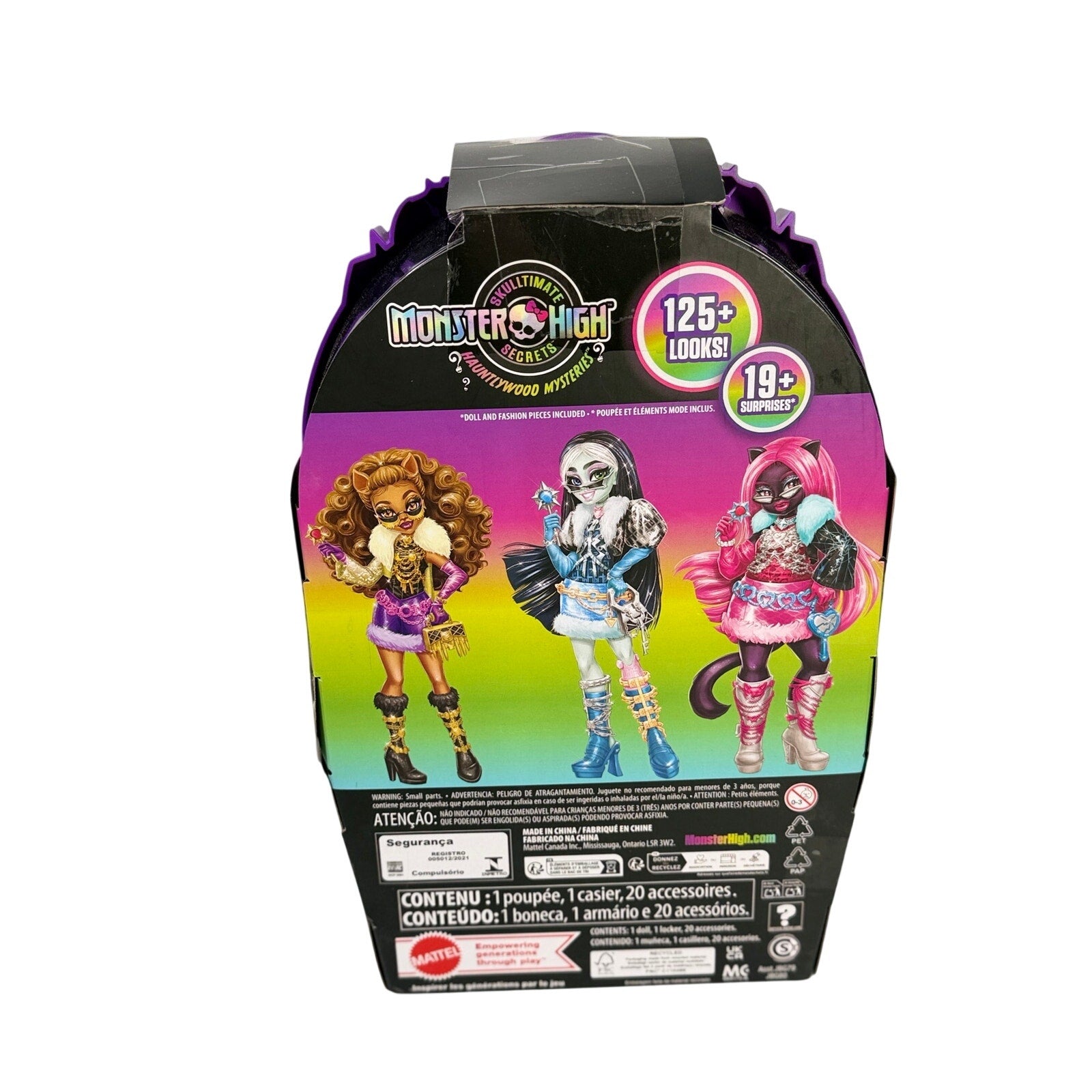 Monster High Skulltimate Secrets Clawdeen Wolf Doll Neon Frights 125+ Looks NIB