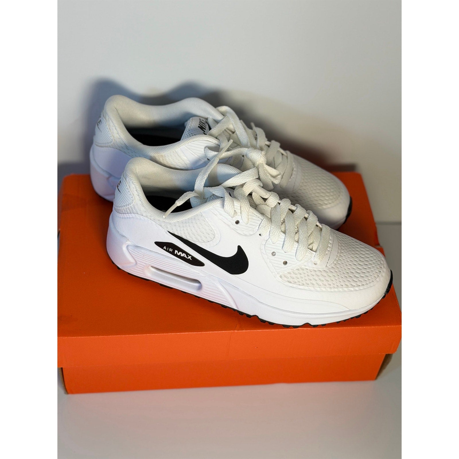 Nike Air Max 90 G Golf Shoes White Black Men’s 4 Women’s 5.5