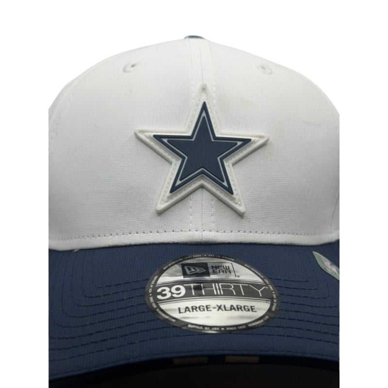 Dallas Cowboys NFL New Era 39THIRTY Hat White Navy Large-XL NWT