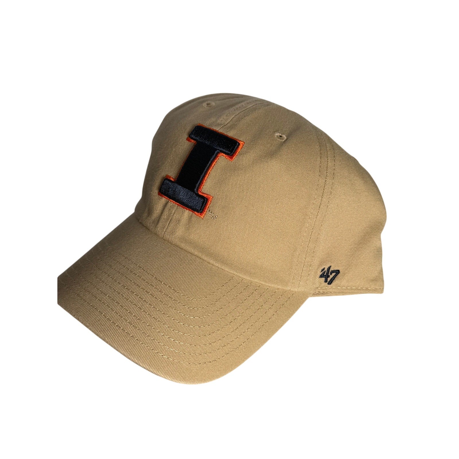 '47 Illinois Fighting Illini Adjustable Dad Hat Tan Black Orange NCAA OSFM