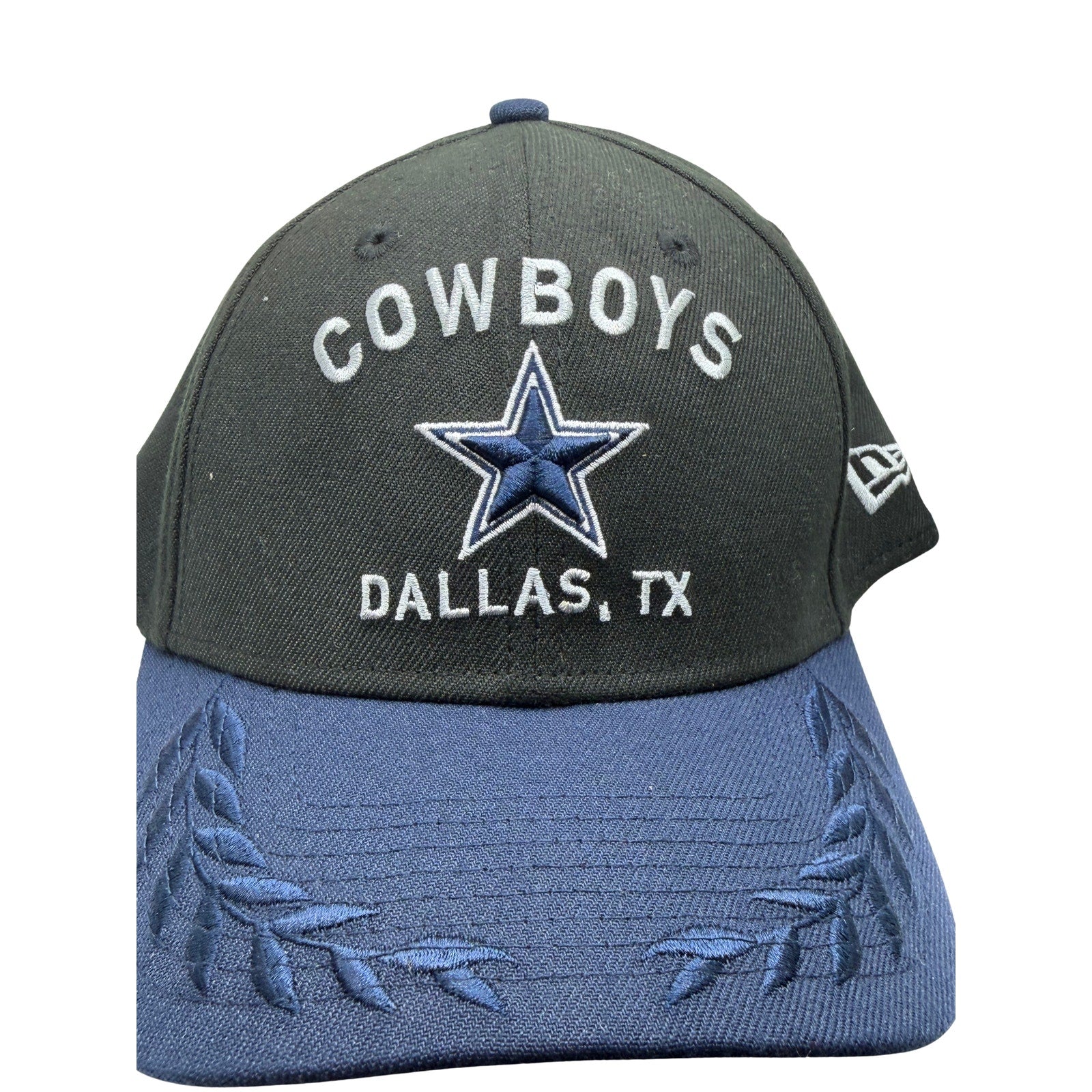 Dallas Cowboys NFL New Era Black Navy Embroidered Star Hat Cap One Size