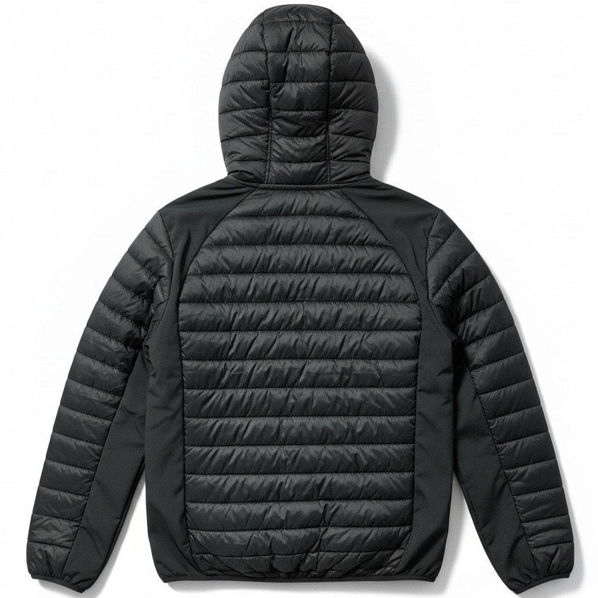 NWT Merrell Men’s Black Quilted Hooded Jacket Lightweight Polyester M