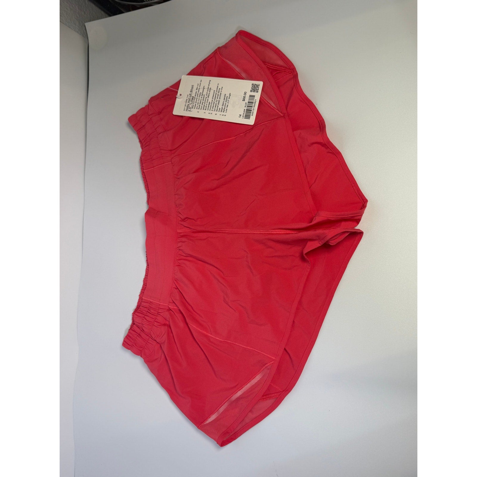 Lululemon Hotty Hot Low Rise Lined Shorts 2.5" Glaze Pink Women's Size 14 NWT