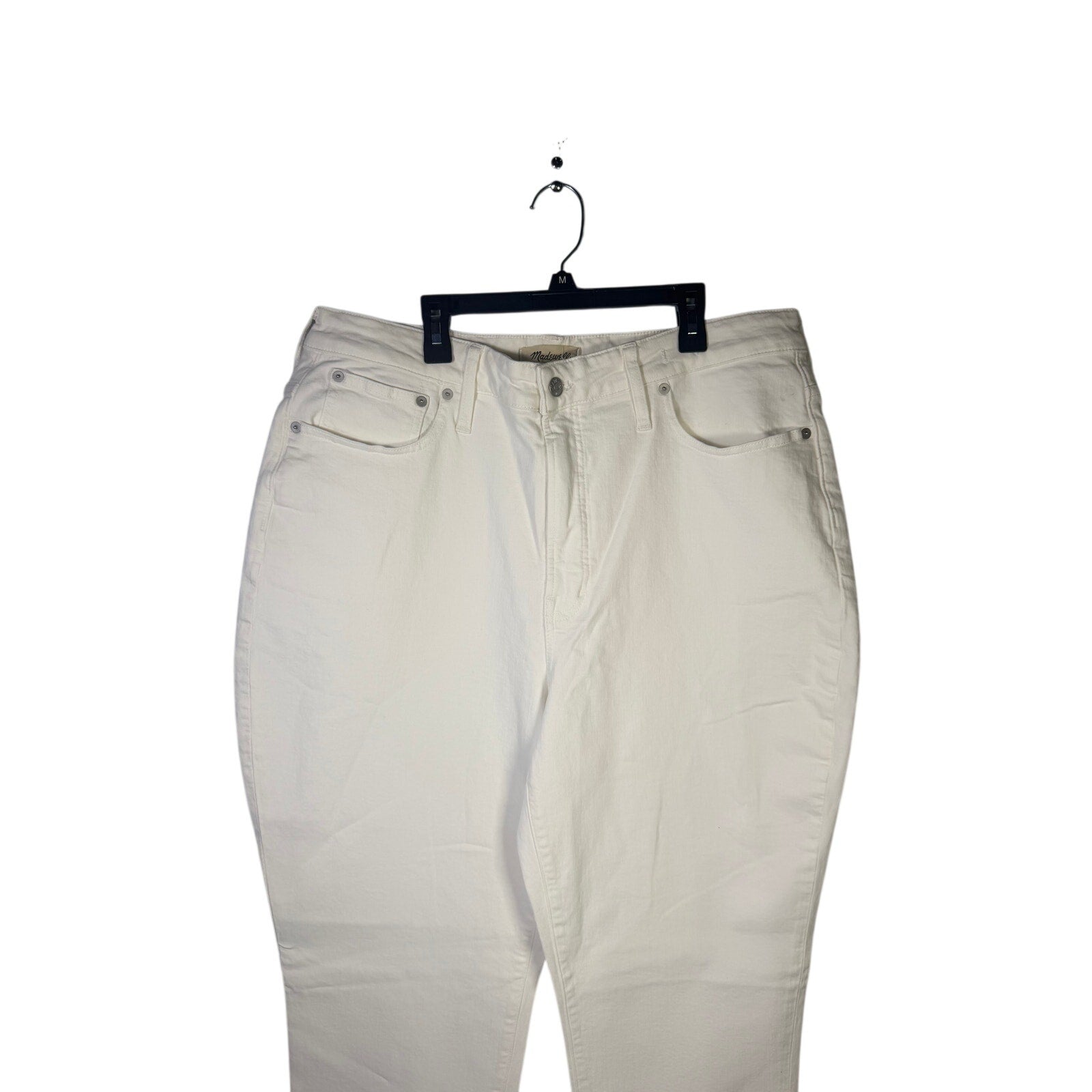 Madewell Curvy Perfect Vintage Jeans for women, high-rise tapered fit in white, size 33, new with tags.