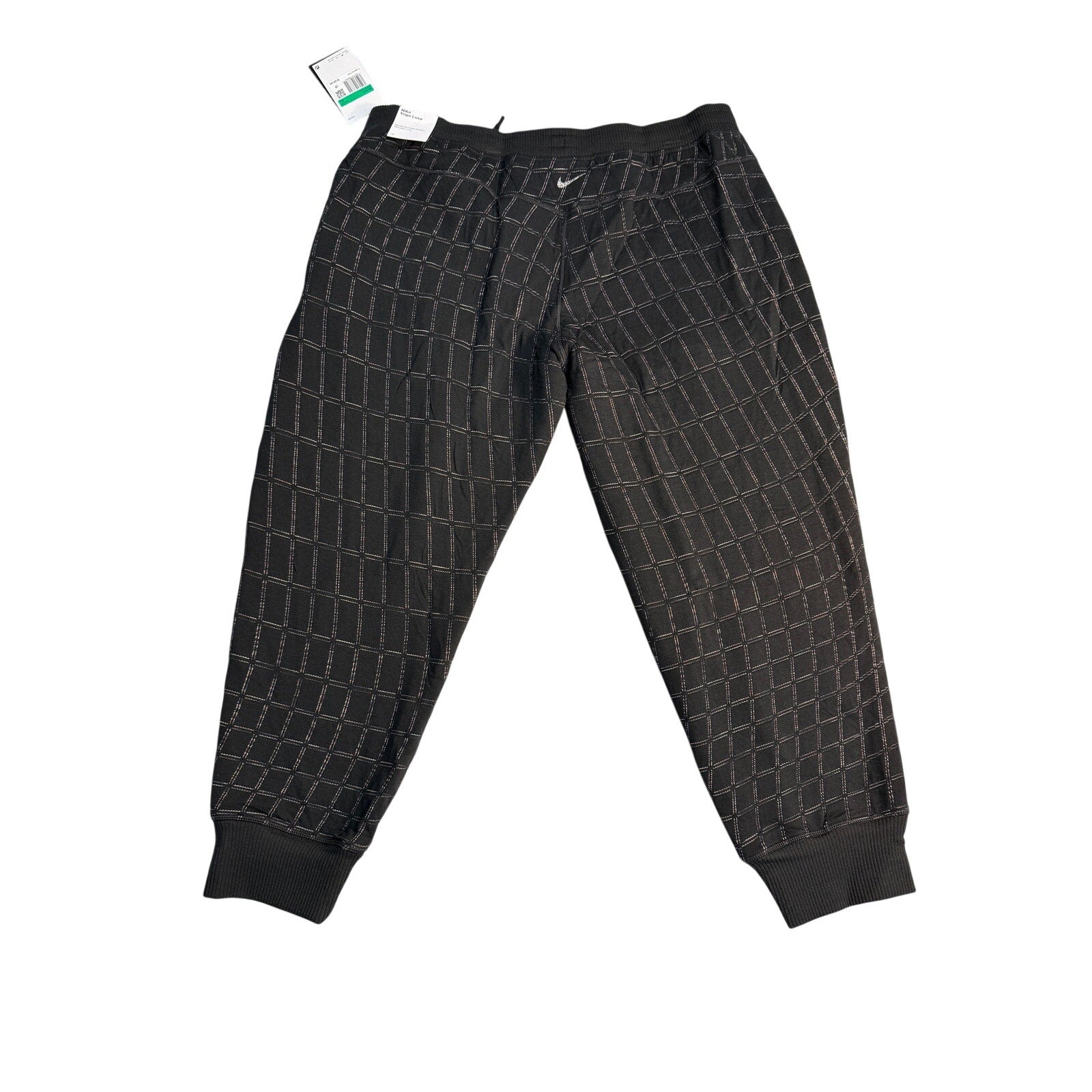 Nike Yoga Luxe Dri-FIT Grid Jogger Pants Black Women’s XL NWT
