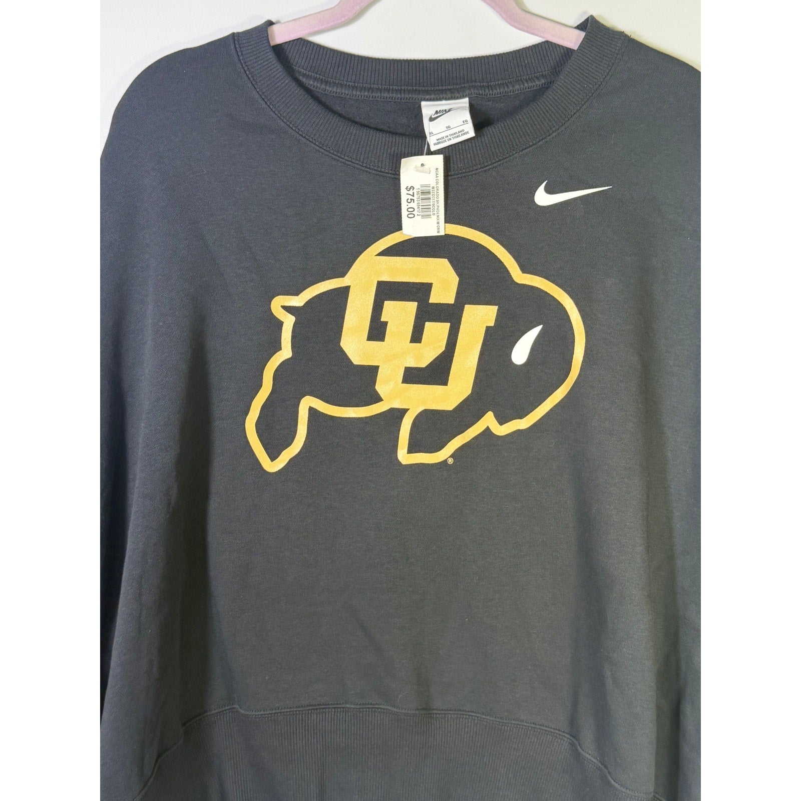 Nike Women’s Colorado Buffaloes Oversized Crewneck Sweatshirt Black XL NWT