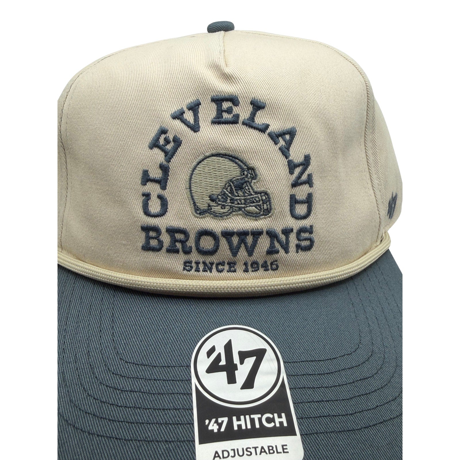 Cleveland Browns NFL ’47 Hitch Adjustable Snapback Hat Cream Gray NWT