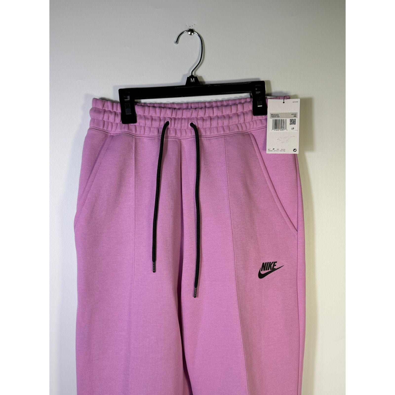 Nike Sportswear Phoenix Fleece Jogger Sweatpants Women's XS Pink Mid Rise NWT