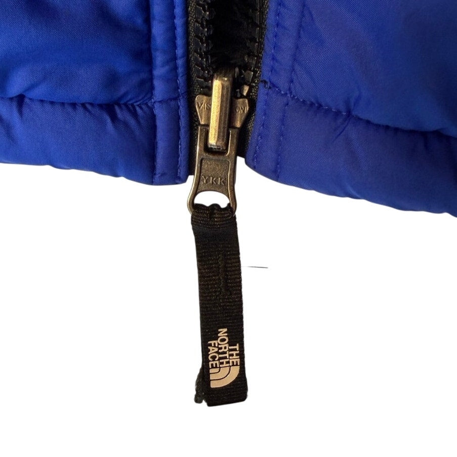 The North Face Boys Reversible Mount Chimborazo Puffer Jacket – Size Large – Blue / Black – Fleece Lined