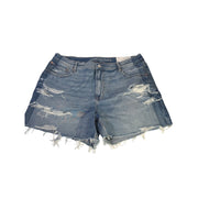 American Eagle Strigid Relaxed High Rise Distressed Denim Shorts Women's Size 14