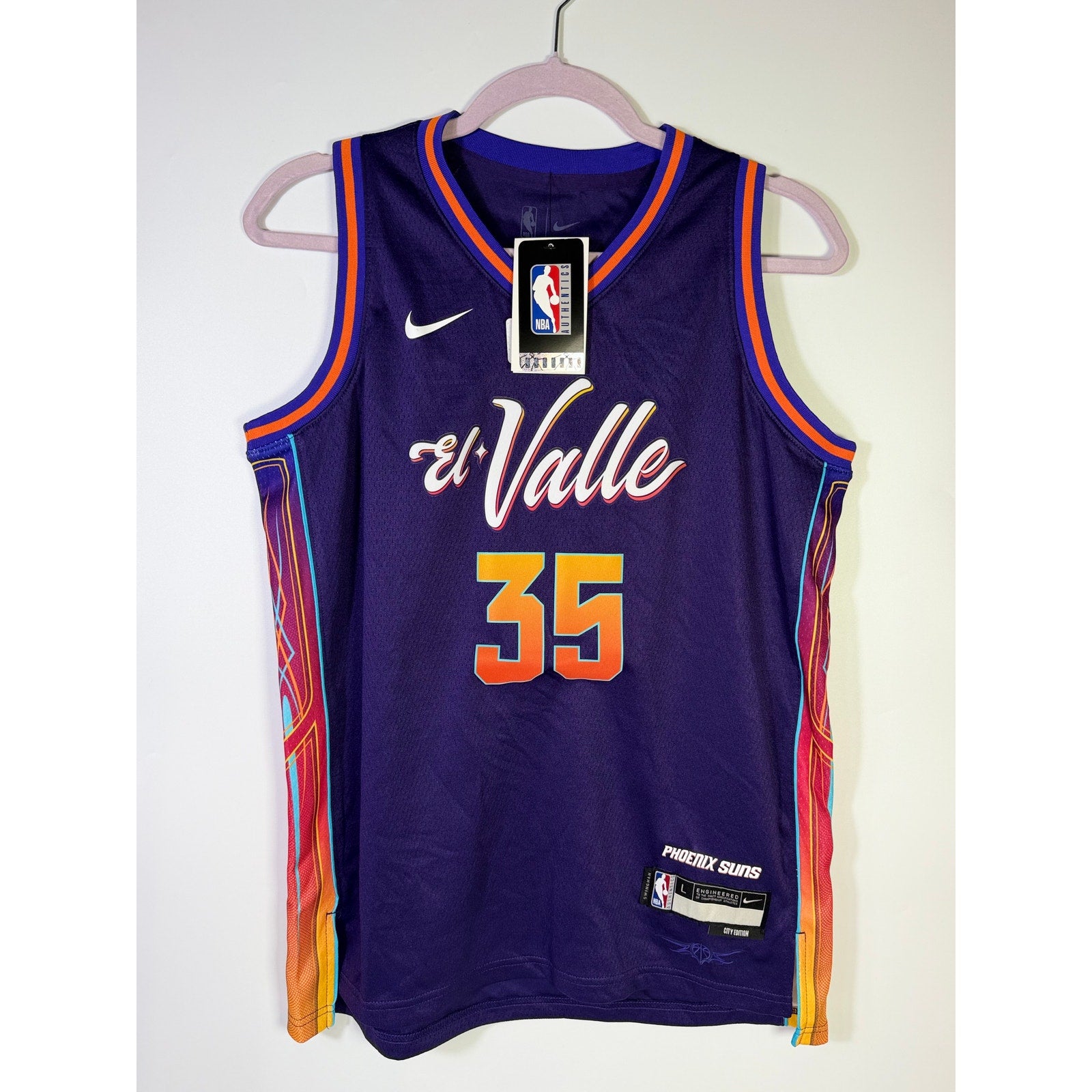 Nike Phoenix Suns Kevin Durant #35 El Valle City Edition Jersey Men's L NWT