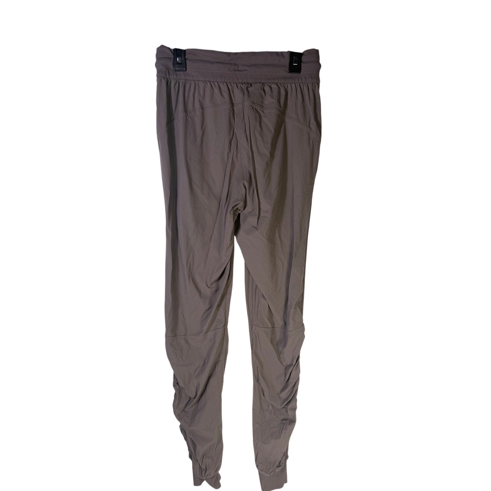 Women’s High-Rise Ruched Tapered Pants Taupe Gray Size 4 Preowned