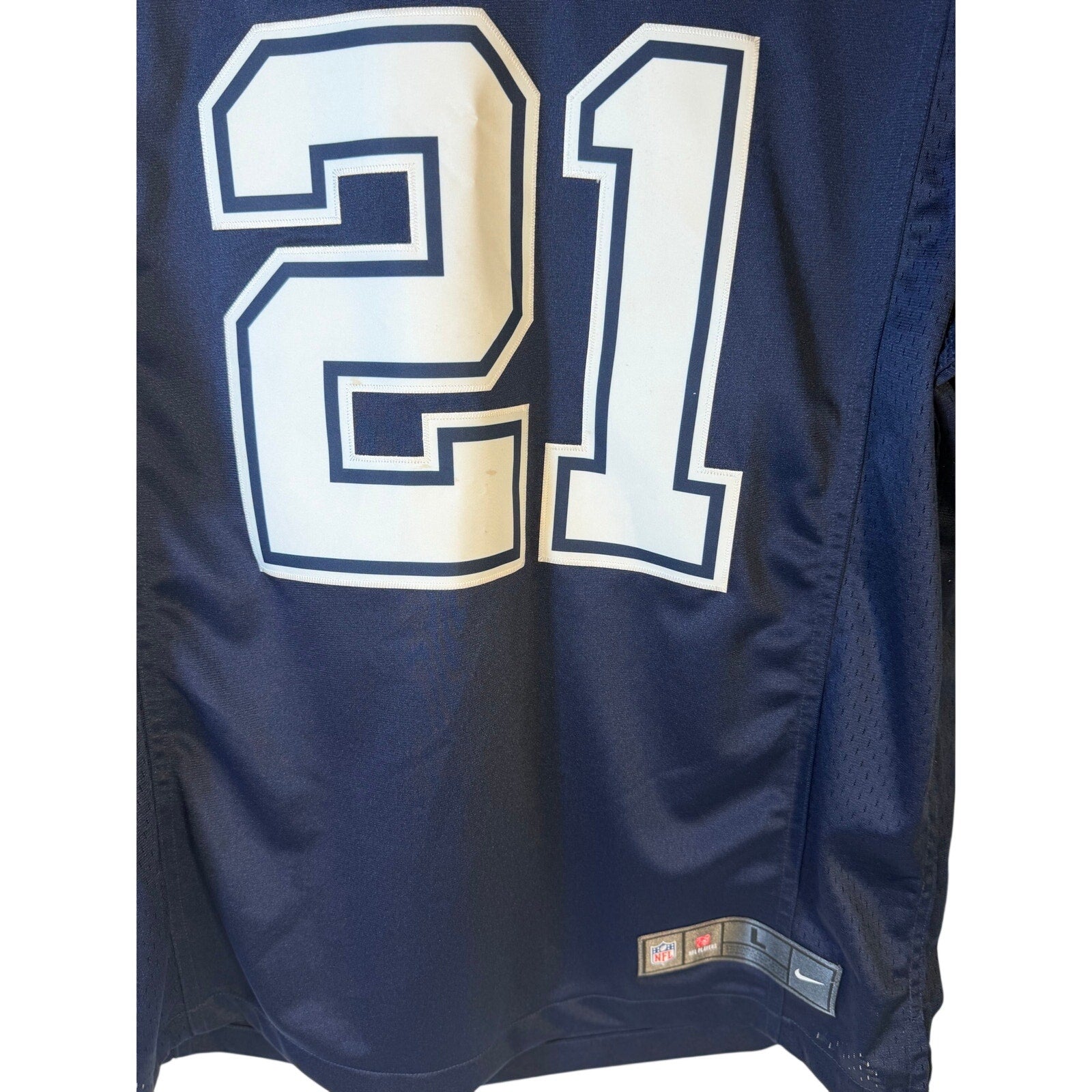 Nike Dallas Cowboys Ezekiel Elliott #21 NFL Game Jersey Men's Large Navy