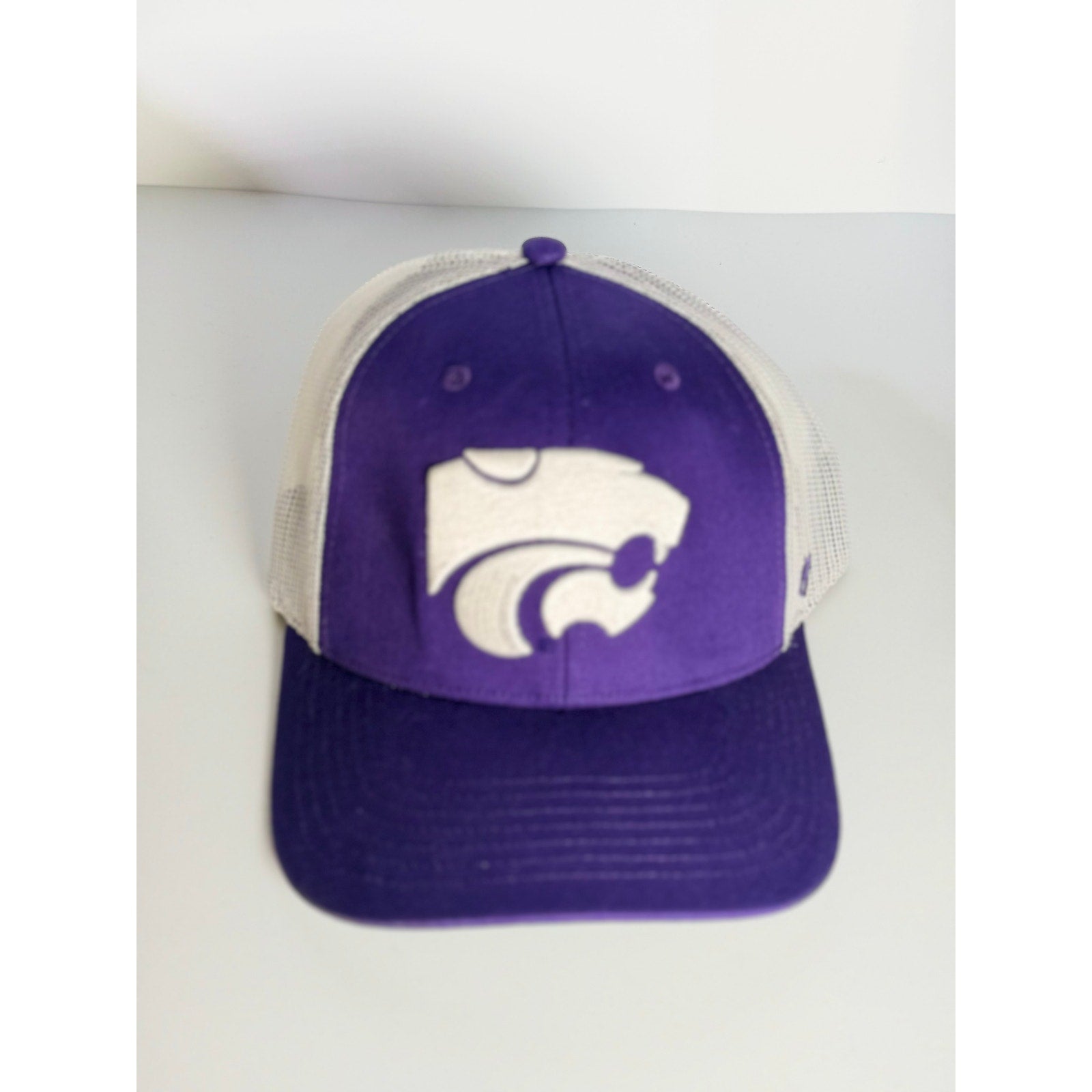 47 Kansas State Wildcats Trucker Adjustable Hat Purple White NCAA NWT OSFM