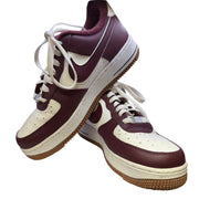 8.5W Nike Air Force 1 '07 LV8 SE Varsity Casual Shoes | Sail/Night Maroon/Gum Med Brown