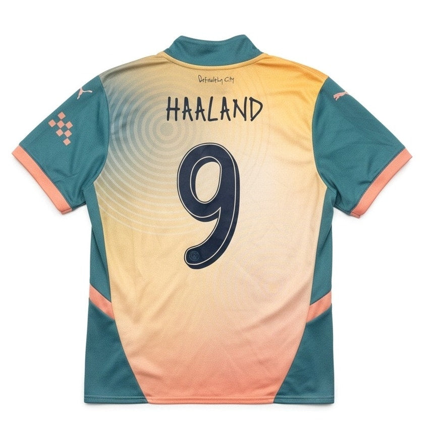 NWT Manchester City x Oasis Puma Fourth Soccer Jersey – Haaland – Size Large