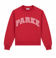 PARKE Heritage Varsity Mockneck Sweatshirt Pink Women's Pullover NWT L