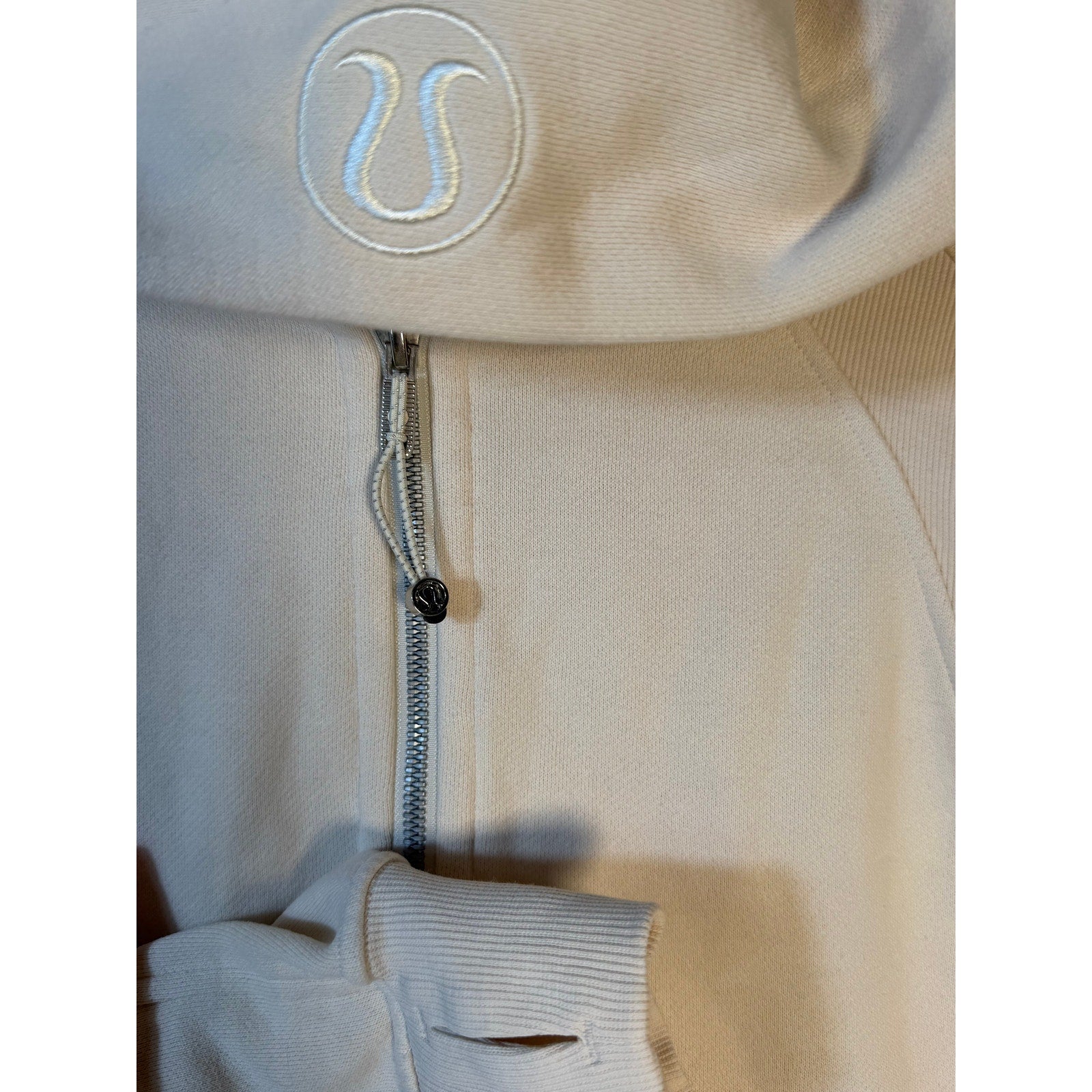 Lululemon Scuba Half Zip Hoodie Women's XL/XXL Cream Oversized Pullover