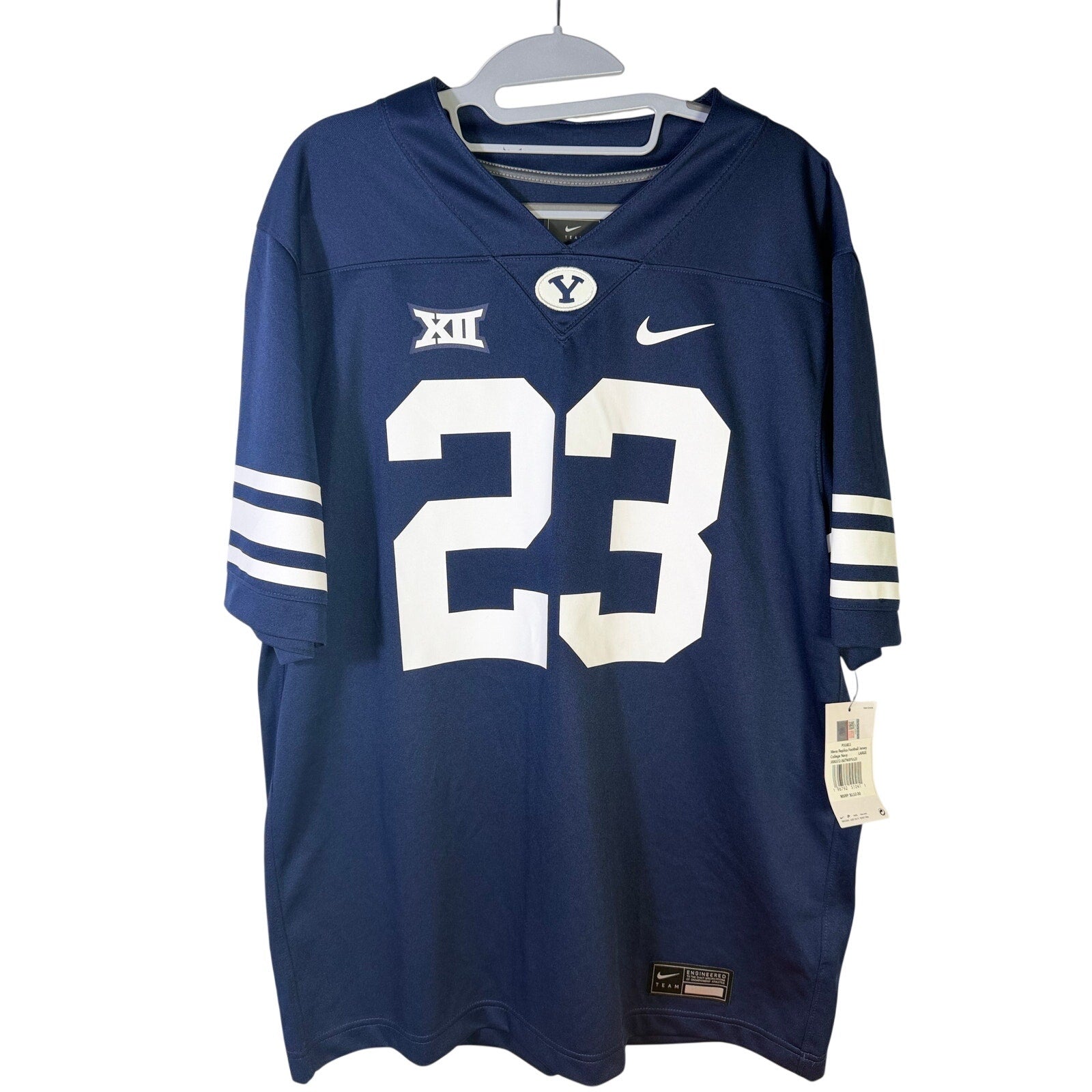 Nike BYU Cougars #23 Replica Football Jersey Men's Large Navy NWT