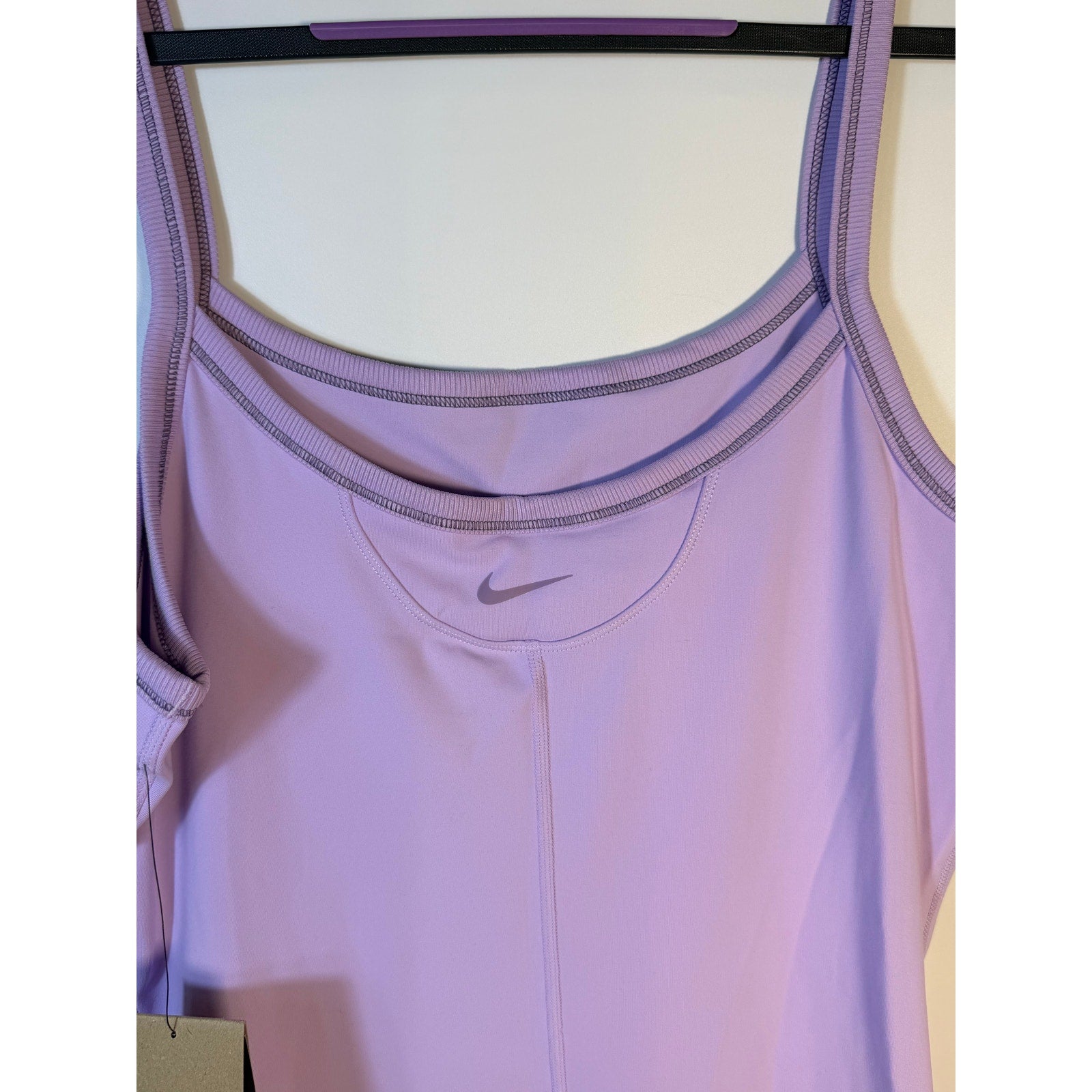 Nike One Dri-FIT Training Romper Bodysuit Lavender Women's Large NWT