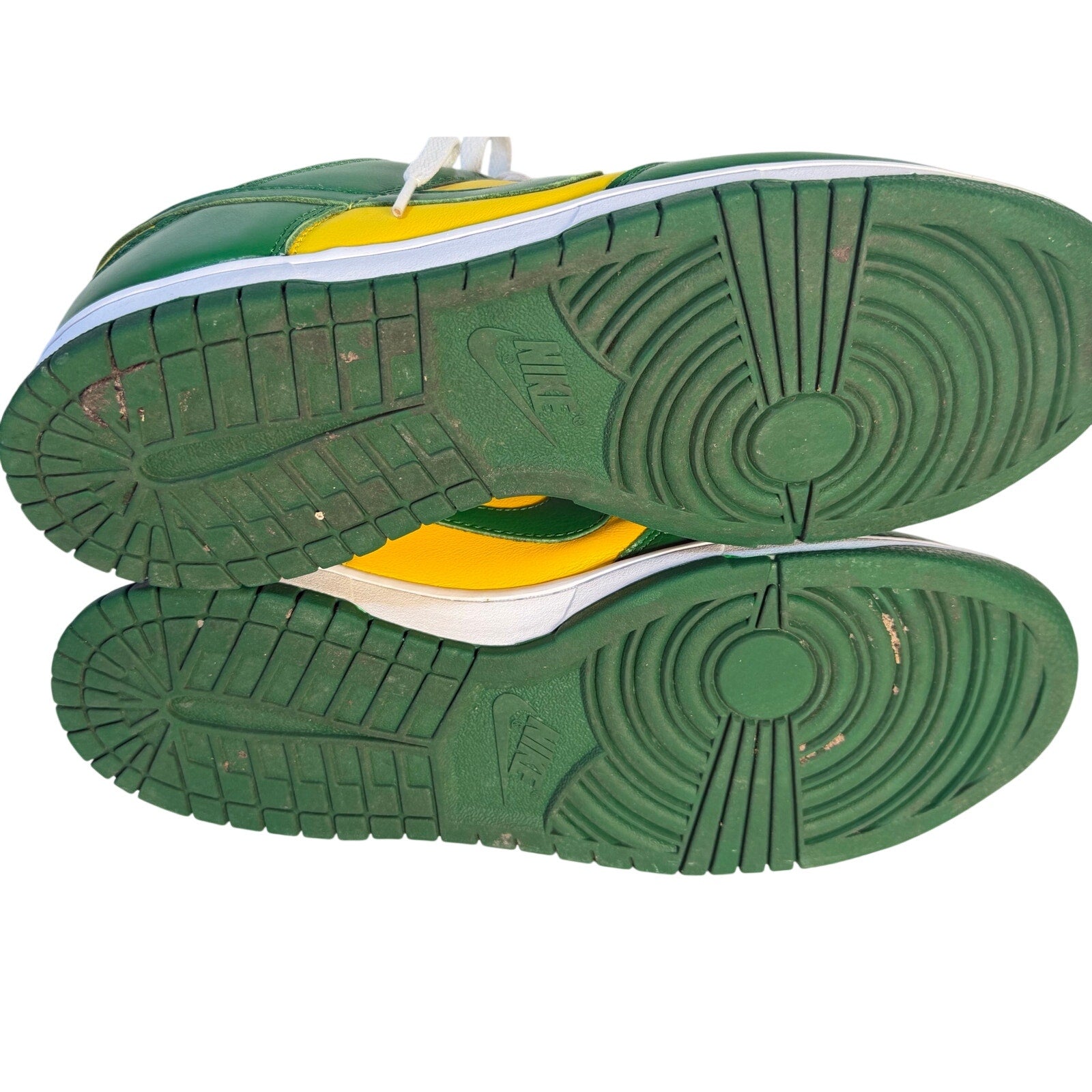 Nike Dunk Low Brazil Green Yellow Leather Sneakers Men's US 11