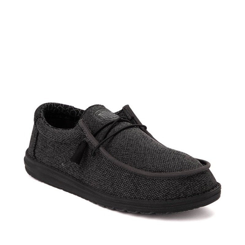 Hey Dude Wally Sox Micro Men’s Size 8 Total Black Slip-On Shoes