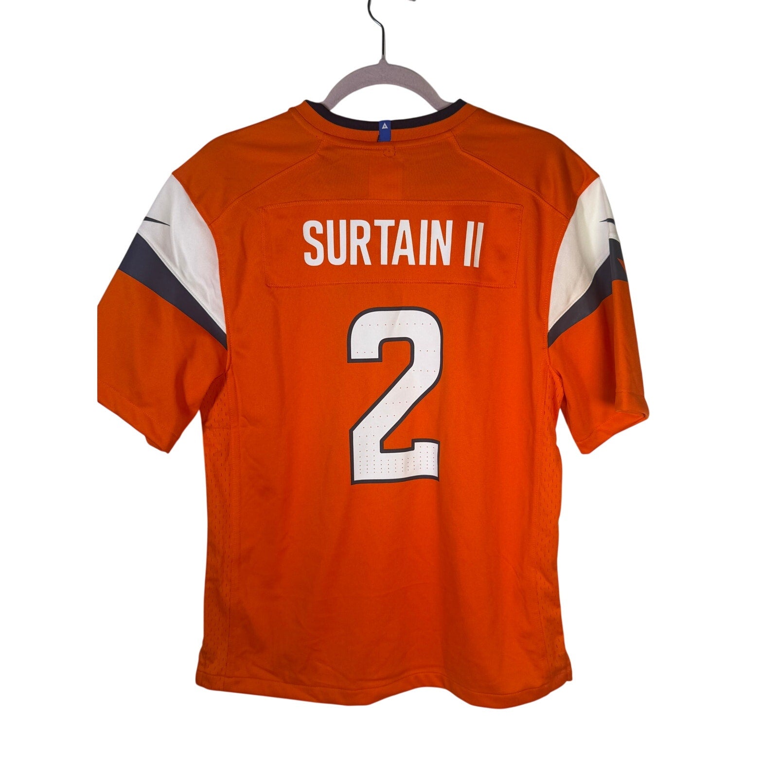 Nike Youth Denver Broncos Patrick Surtain II #2 Game Jersey Orange Size L NWT