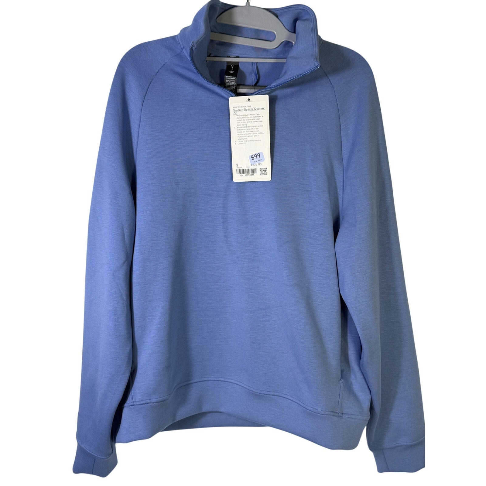 Lululemon Smooth Spacer Quarter Zip – Men's Small Blue