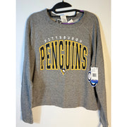 Concepts Sport Pittsburgh Penguins Women's Gray Crew Sweatshirt Large NWT NHL