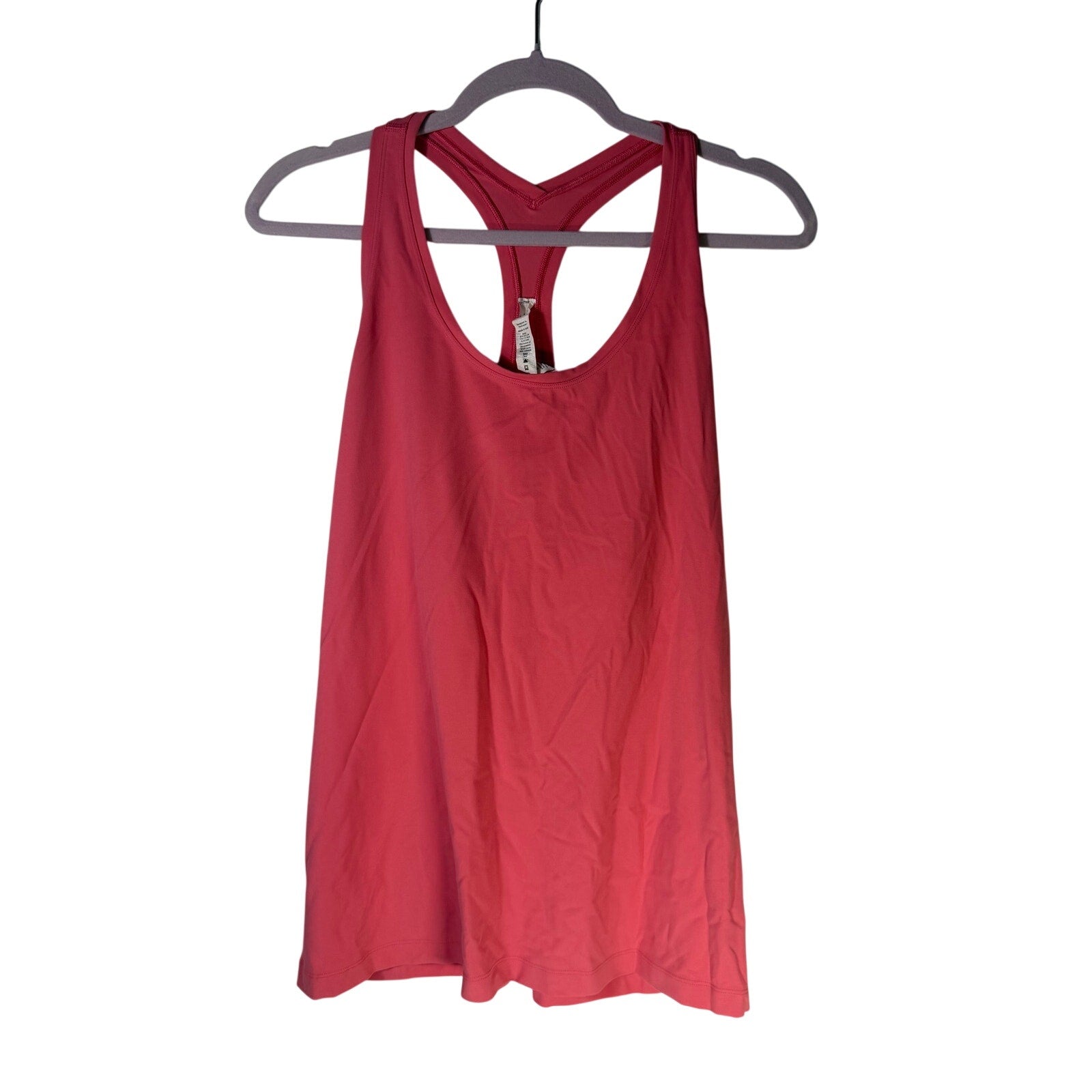 Lululemon Women’s Racerback Athletic Tank Top Coral Pink Size 18