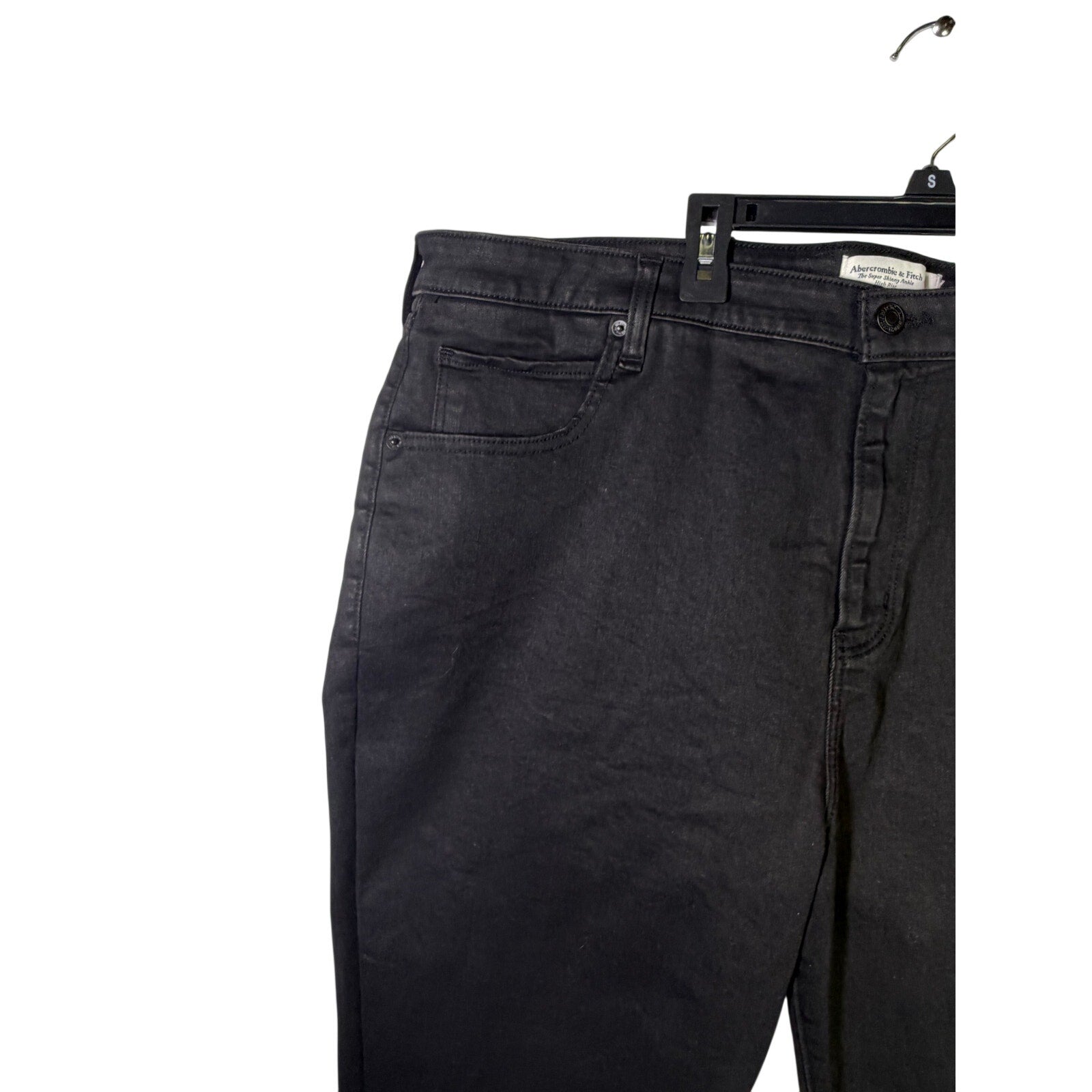 Abercrombie & Fitch Women’s Curve Love Super Skinny Ankle Jeans Black Size 37 NWT