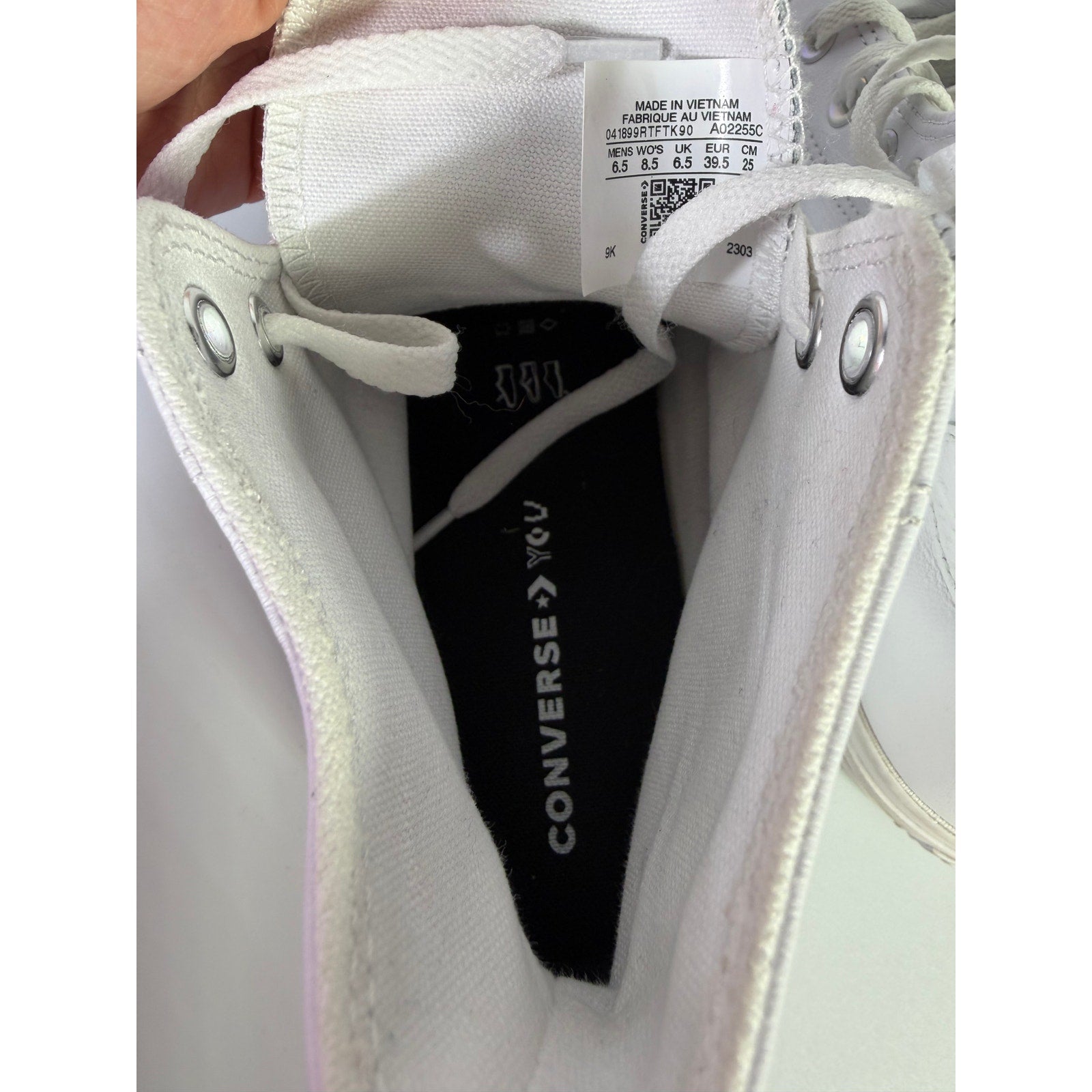 Converse Chuck Taylor All Star Lift Hi White Leather Women's US 8.5 Platform