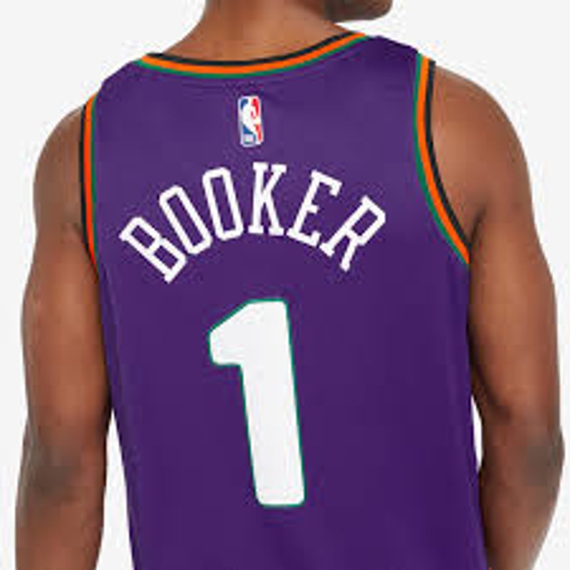 Nike Phoenix Suns Devin Booker #1 The Valley Youth Jersey Purple Size L 14/16