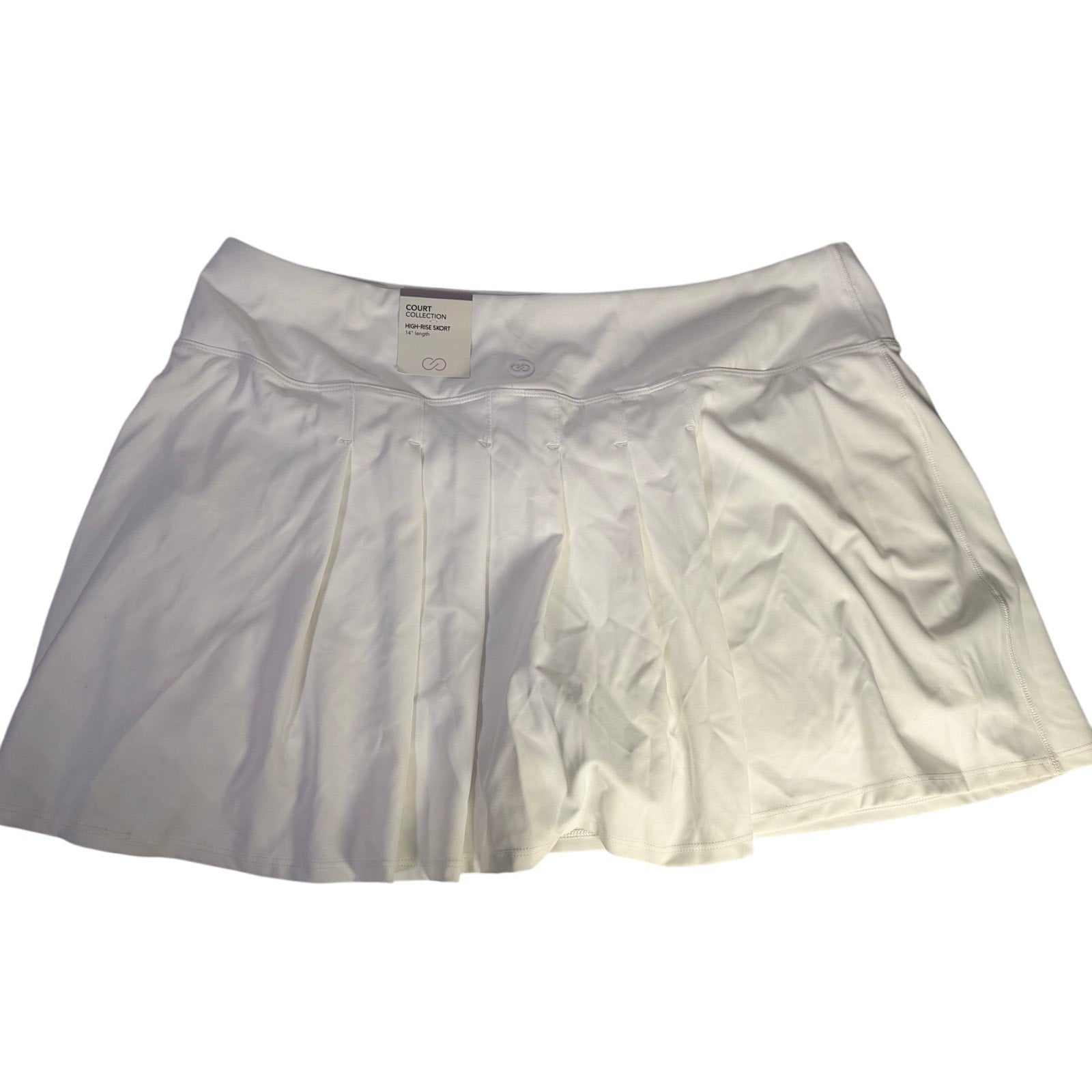 CALIA Women’s Court Collection High-Rise Skort 14” White Size XL