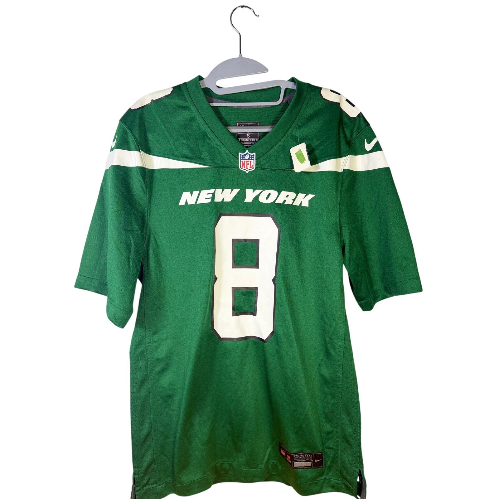 Nike New York Jets Aaron Rodgers #8 Football Jersey Men's Small Green NWT