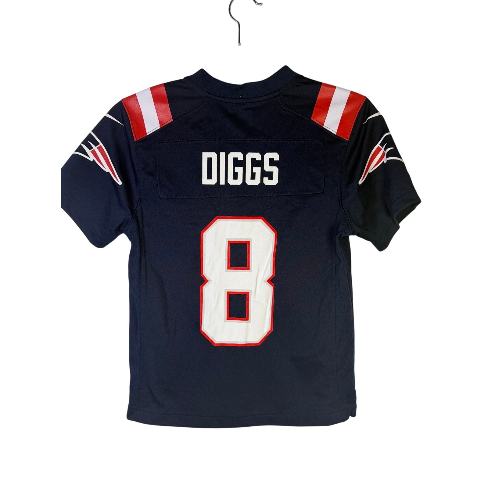 Nike Youth New England Patriots Stefon Diggs #8 Game Jersey Navy Size S