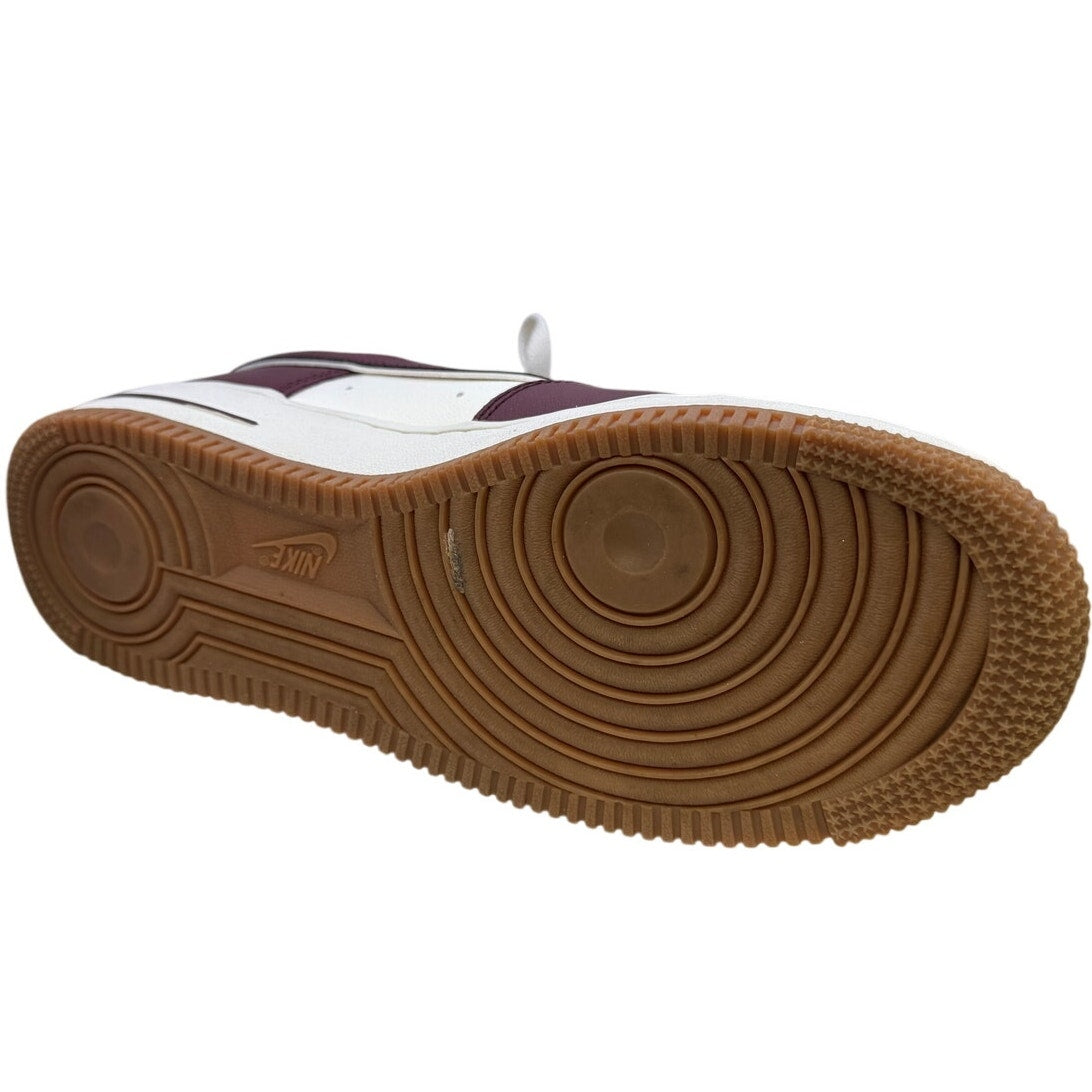 8.5W Nike Air Force 1 '07 LV8 SE Varsity Casual Shoes | Sail/Night Maroon/Gum Med Brown