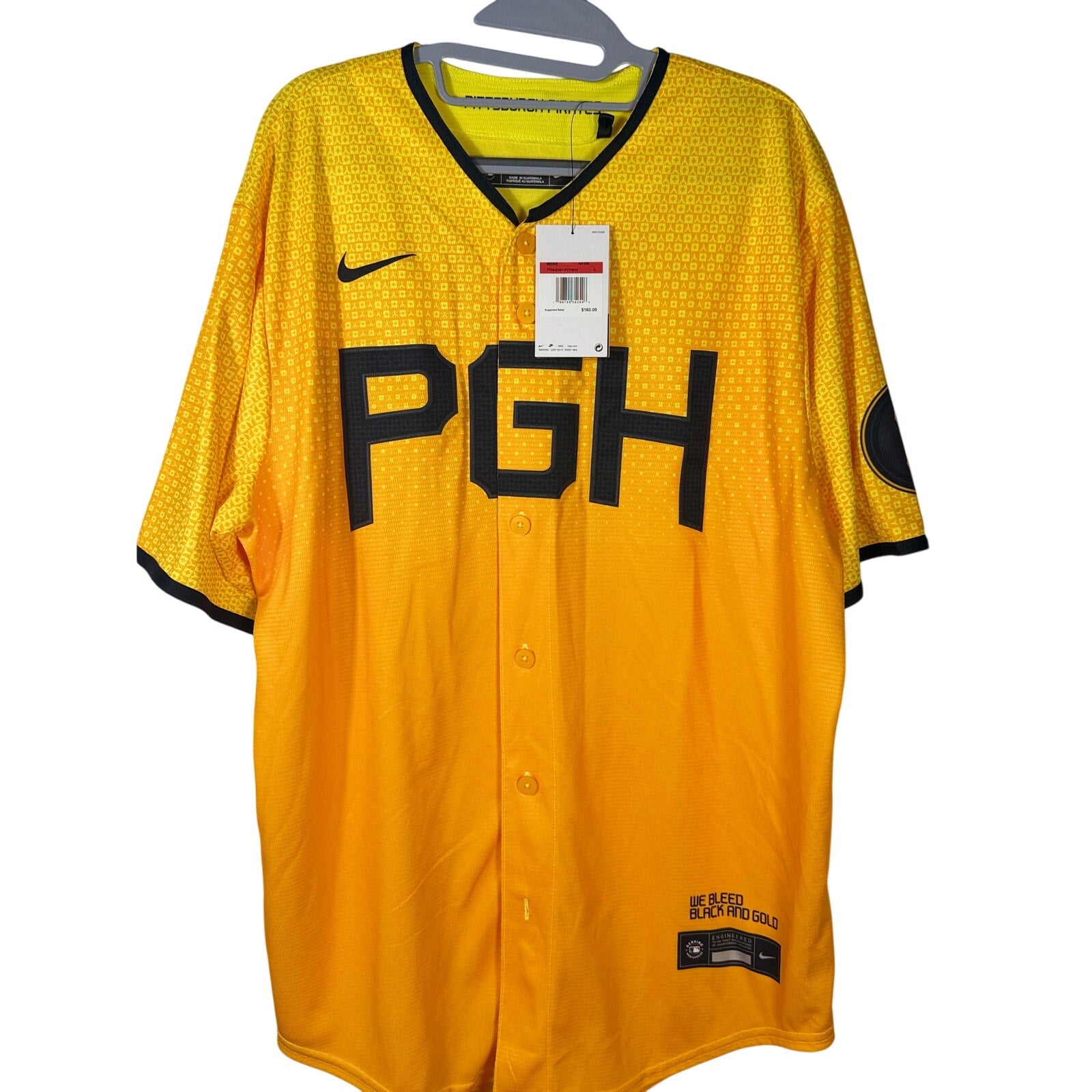 Nike Pittsburgh Pirates Ke'Bryan Hayes #13 City Connect Jersey Men's Large NWT